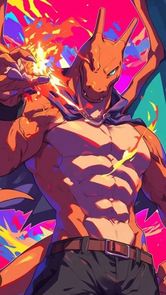 ai character: gmax charizard background