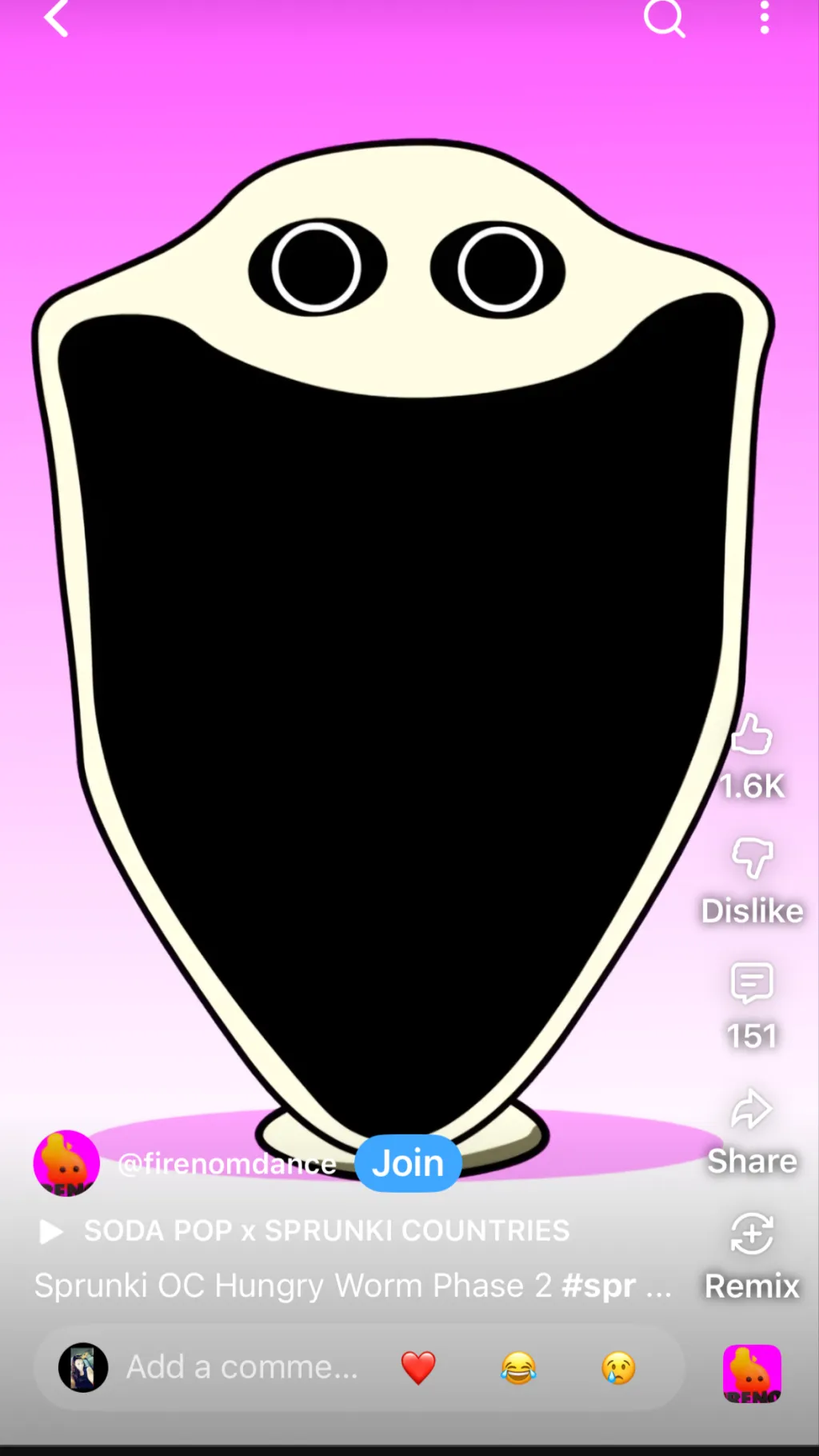 ai character: Hungry worm background