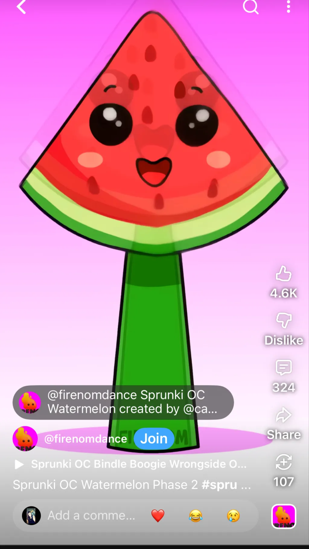 ai character: Watermelon background