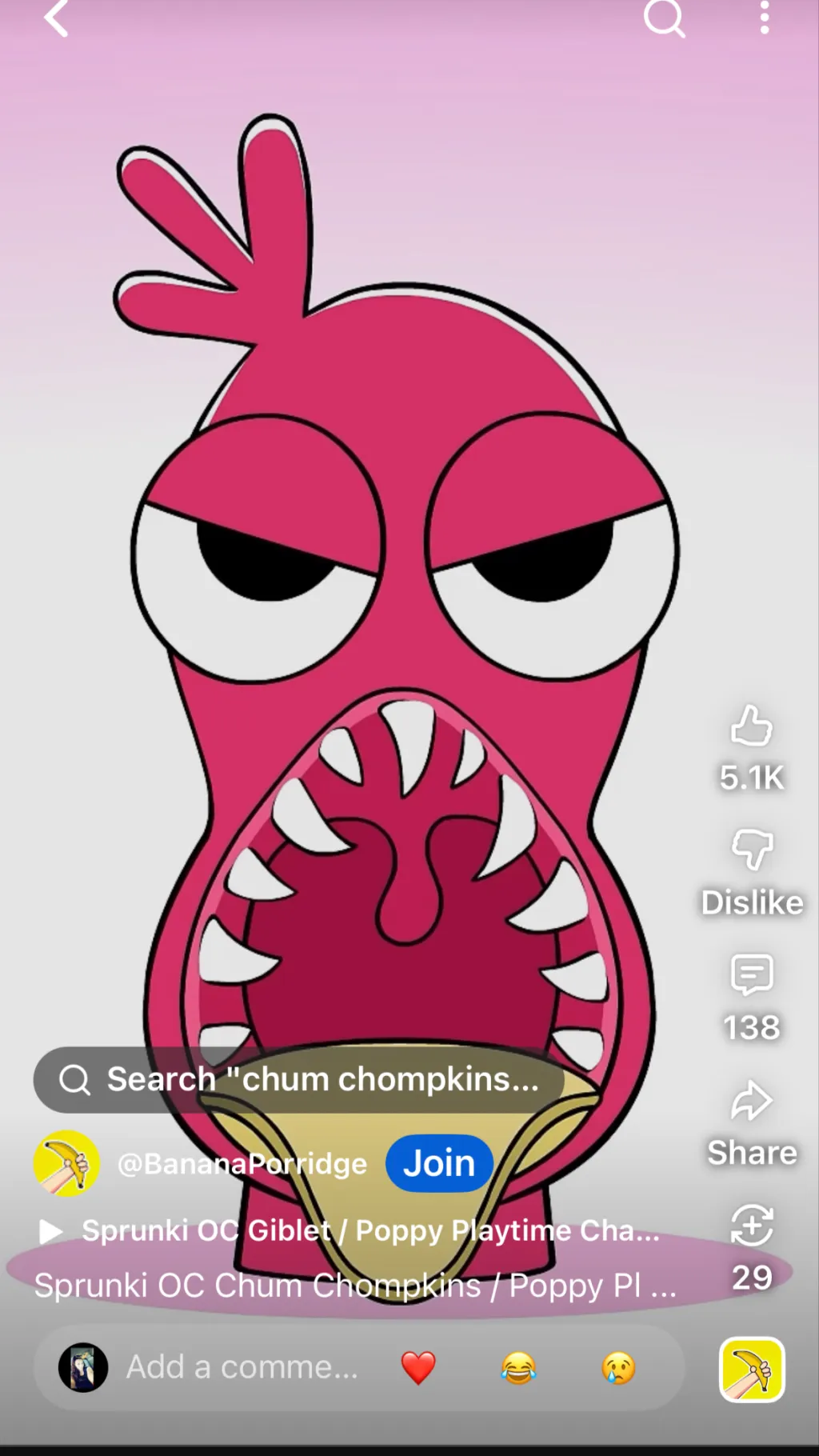 ai character: Evil chum ￼ background