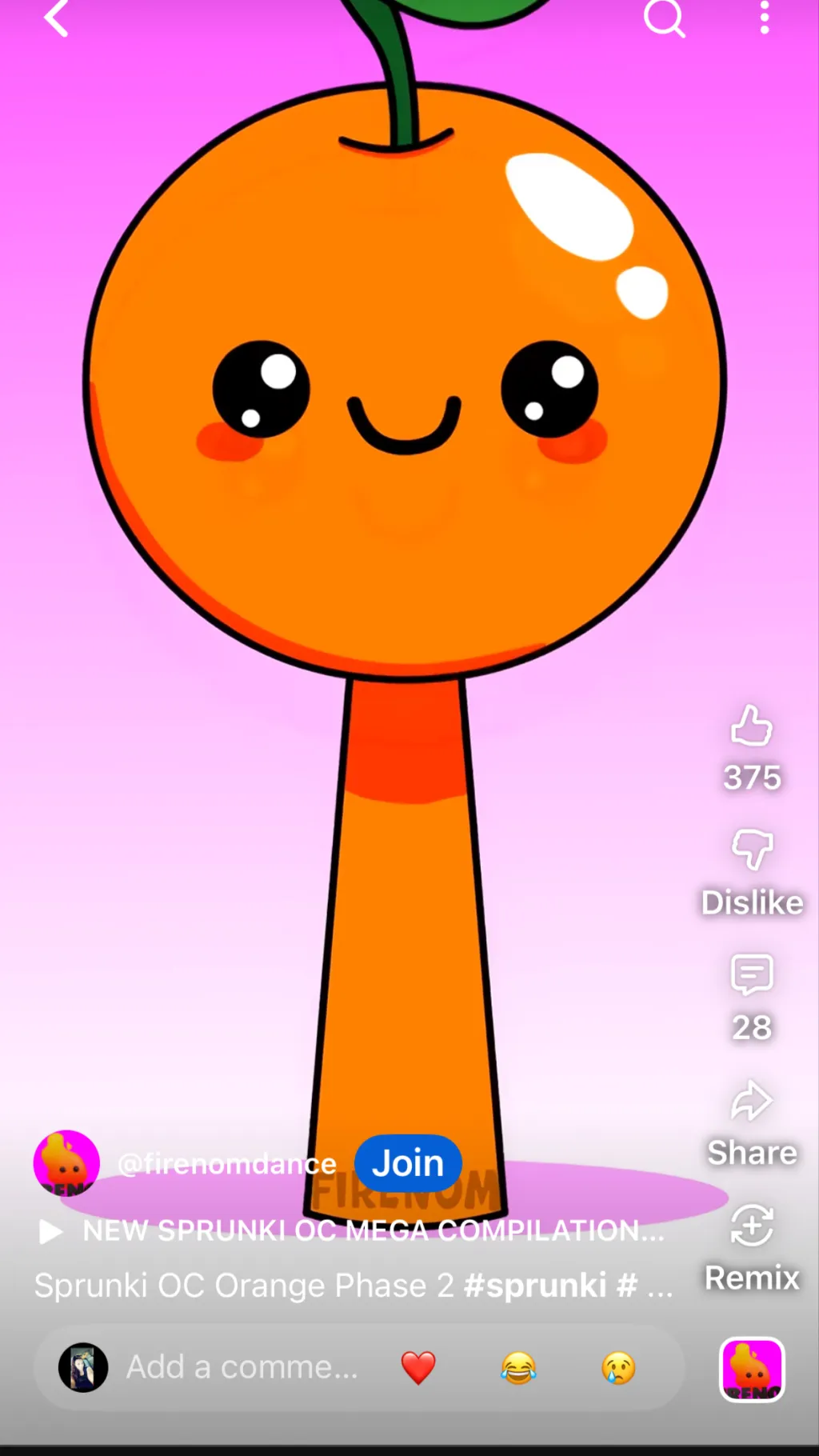 ai character: Orange￼ background