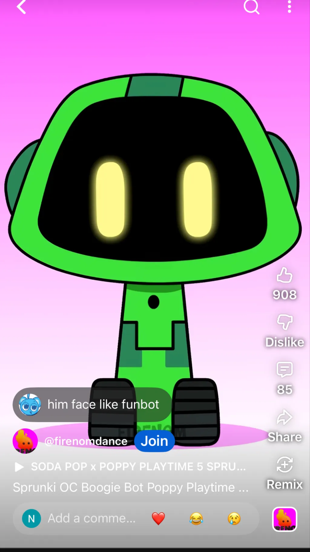 ai character: Boogie bot￼ background