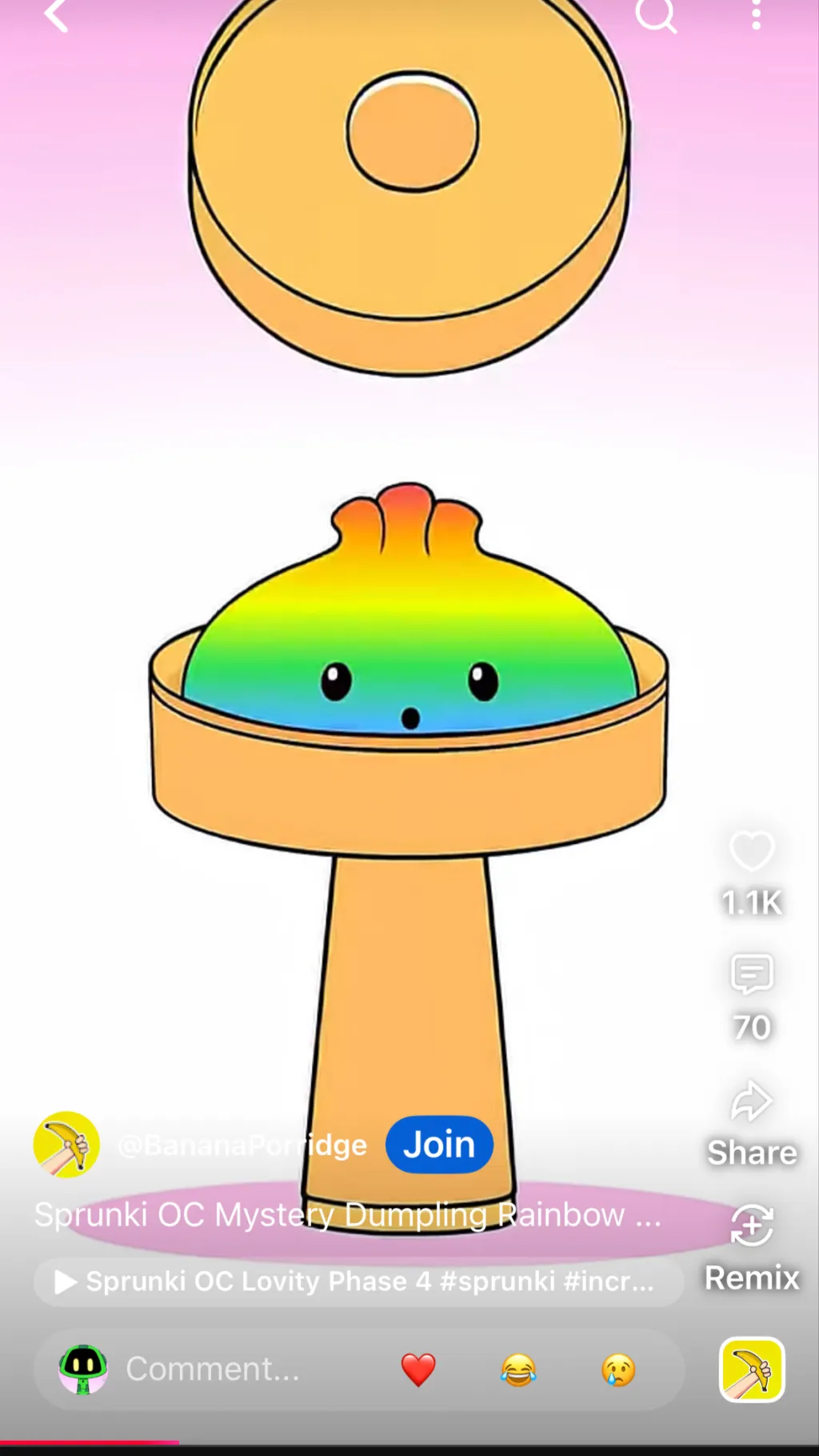 ai character: Rainbow dumpling background