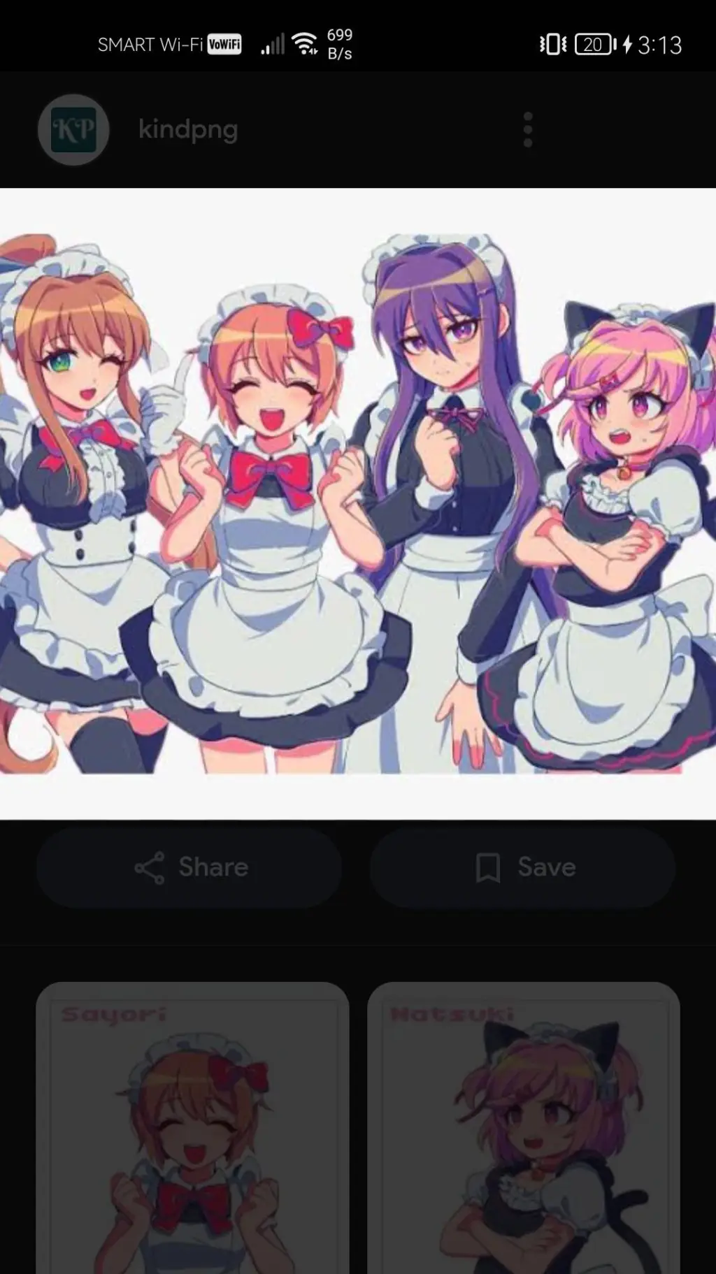 ai character: DDLC maid background