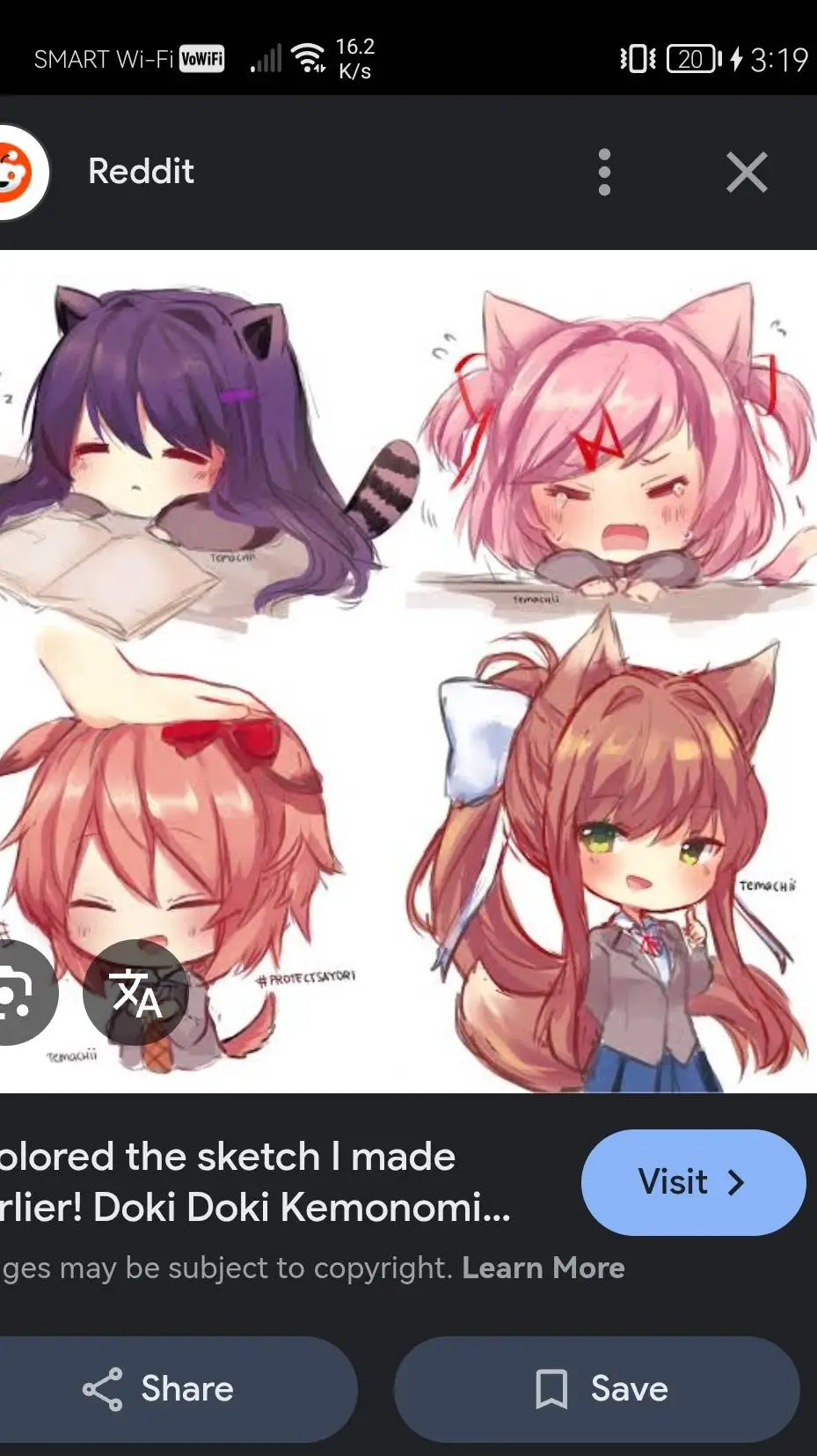 ai character: Dokis animals background