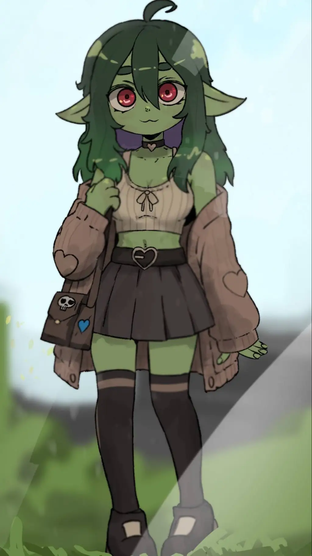 ai character: Lila🍃💚 background