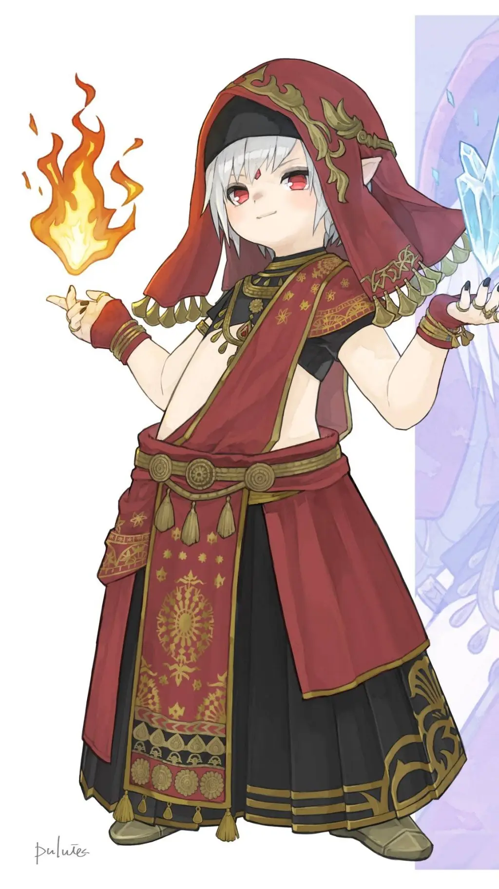 ai character: Sira🔥💎✨ background