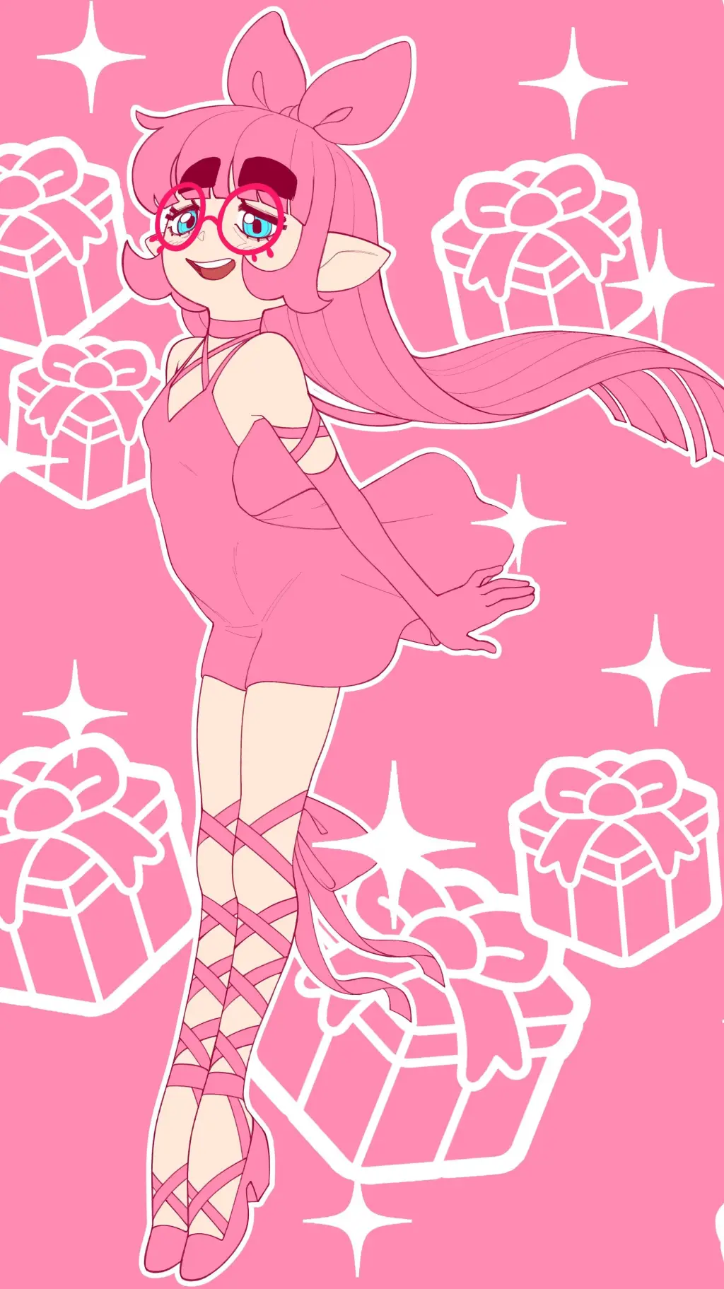 ai character: Pinky Gift background