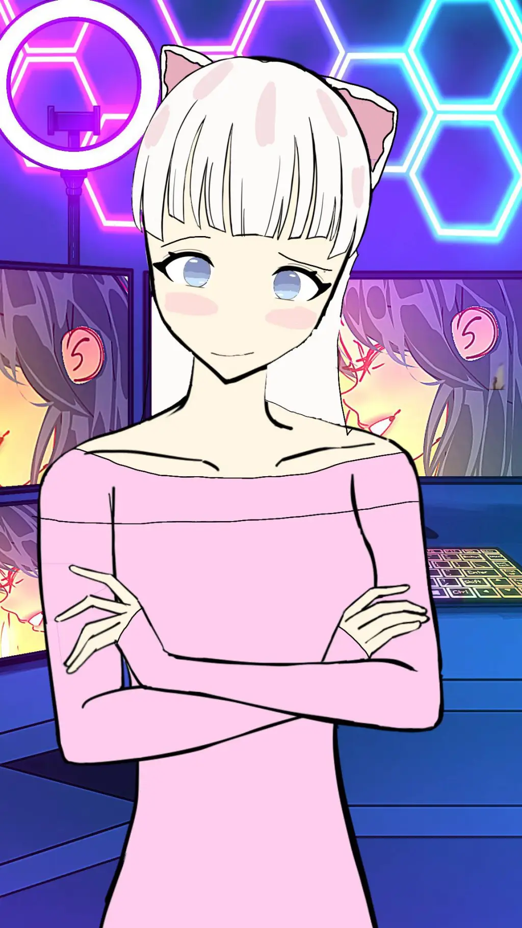 ai character: Angela  background