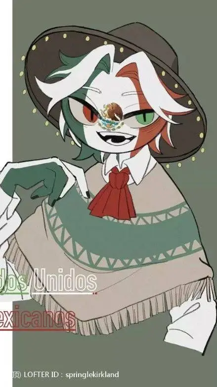 ai character: 🇲🇽 - M E X I C O background