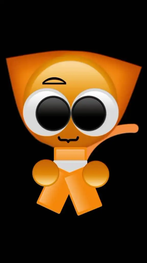 ai character: emoji cat orange🧡 background