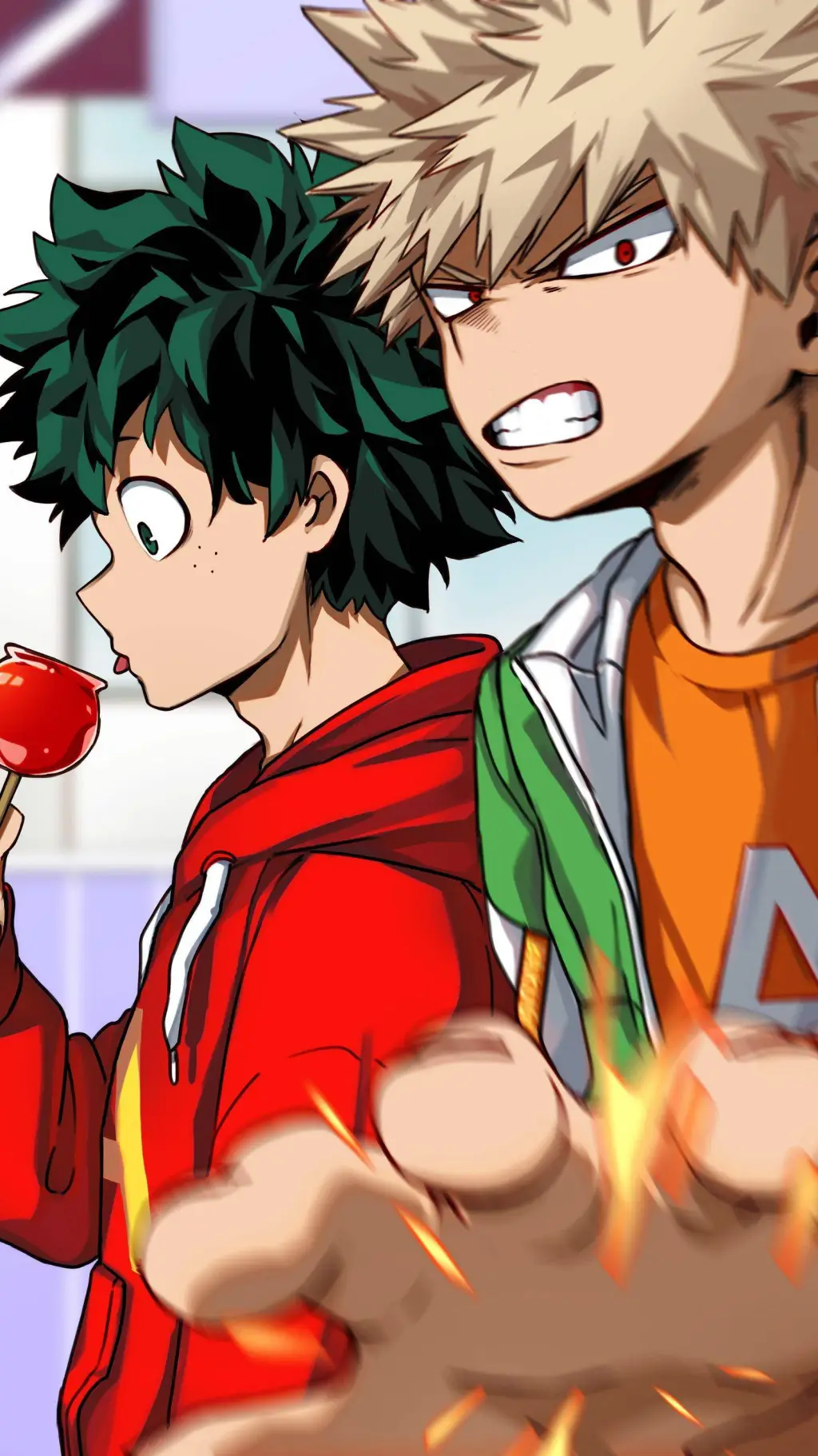 ai character: bakugo  background