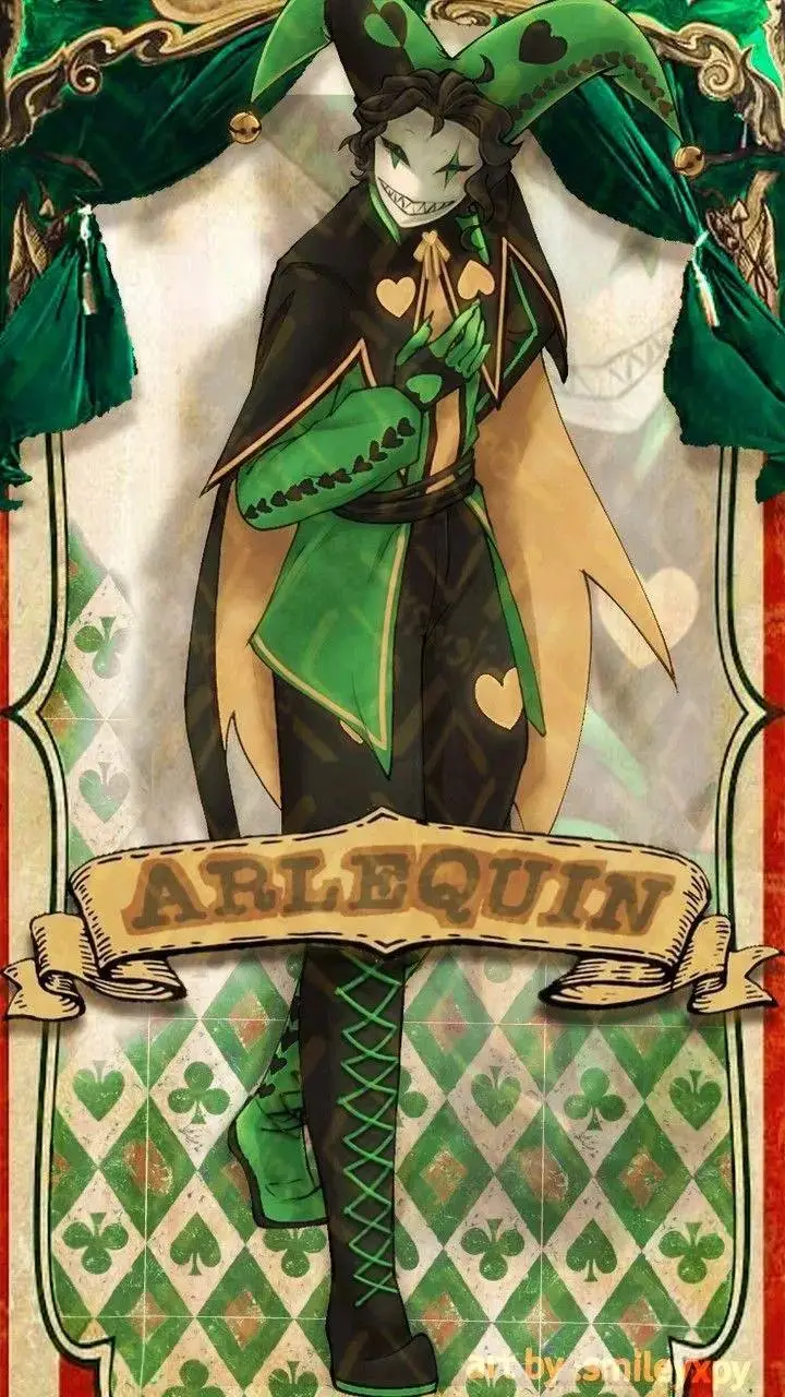 ai character: arlerquin  background