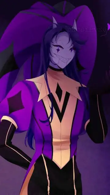 ai character: 💜 jéster  background