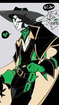 ai character: 💚 arlerquin 🩸 background