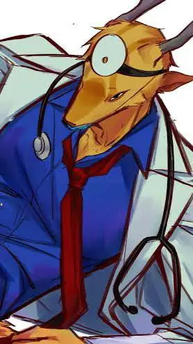 ai character: 💉dr Harlow 💼 background