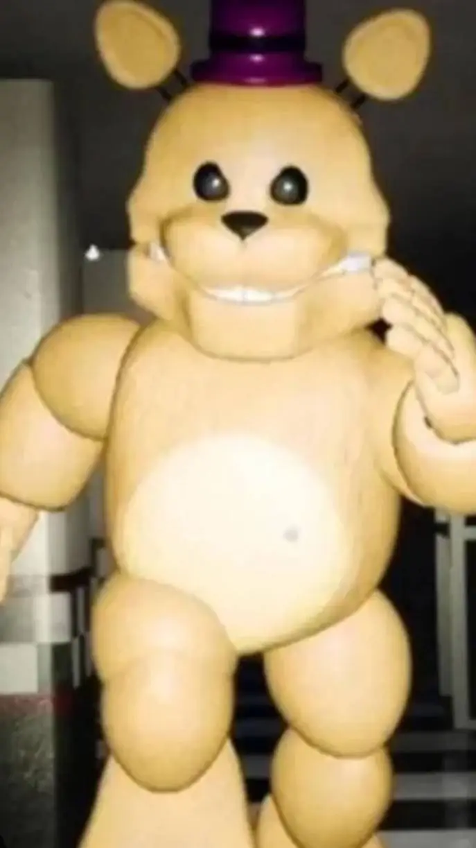 ai character: sprinting fredbear background