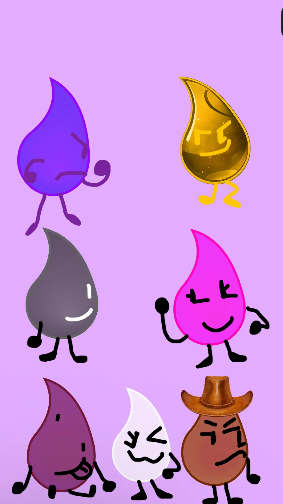 ai character: The droplets background