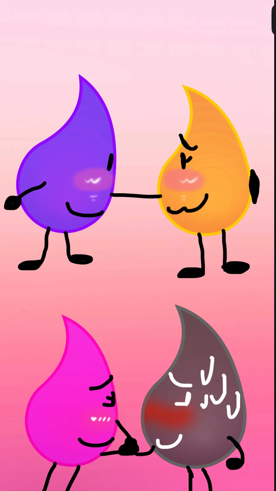 ai character: Love drops background
