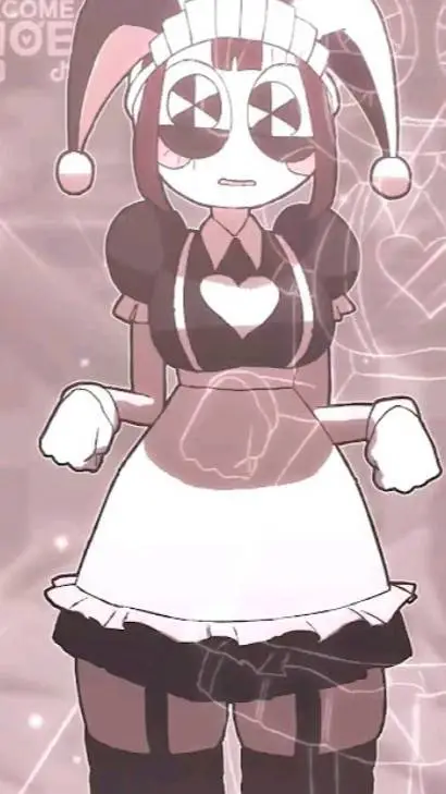 ai character: cat pomni  background