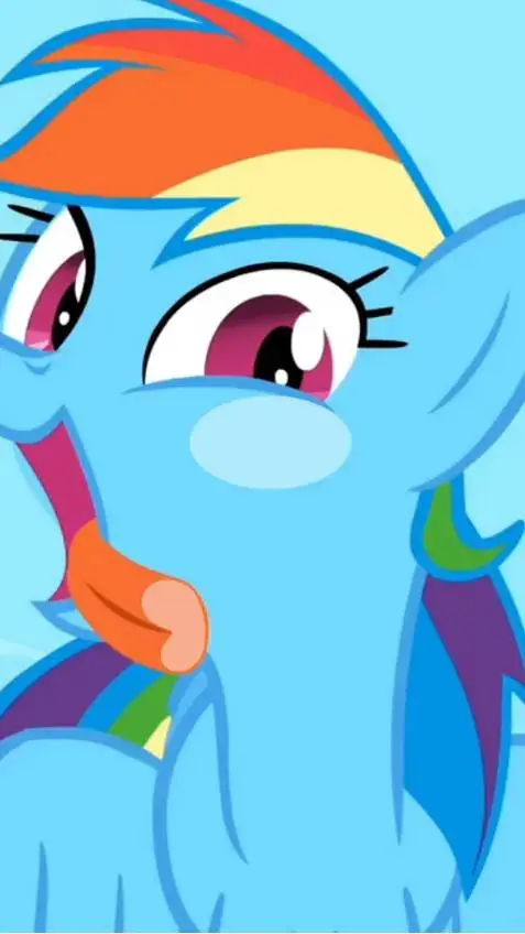 ai character: 💙 Rainbow Dash ❤️ background