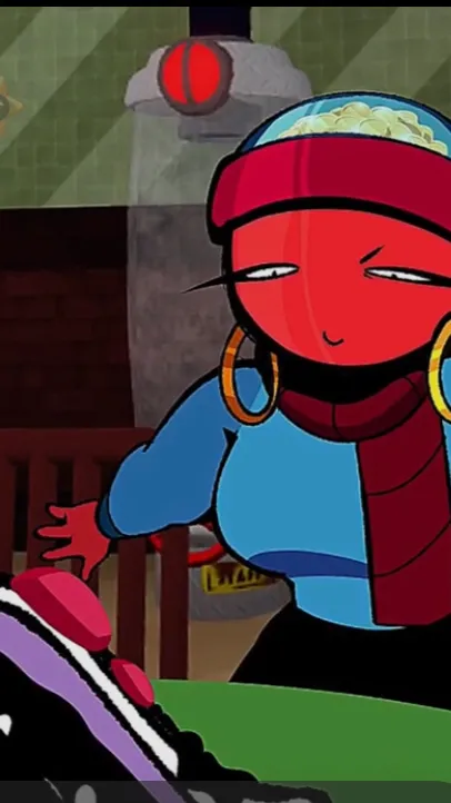 ai character: Gigi vs T.ginger background