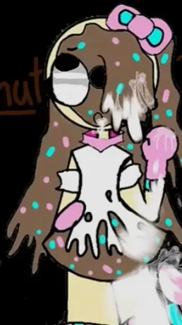 ai character: Doughnut swapped background