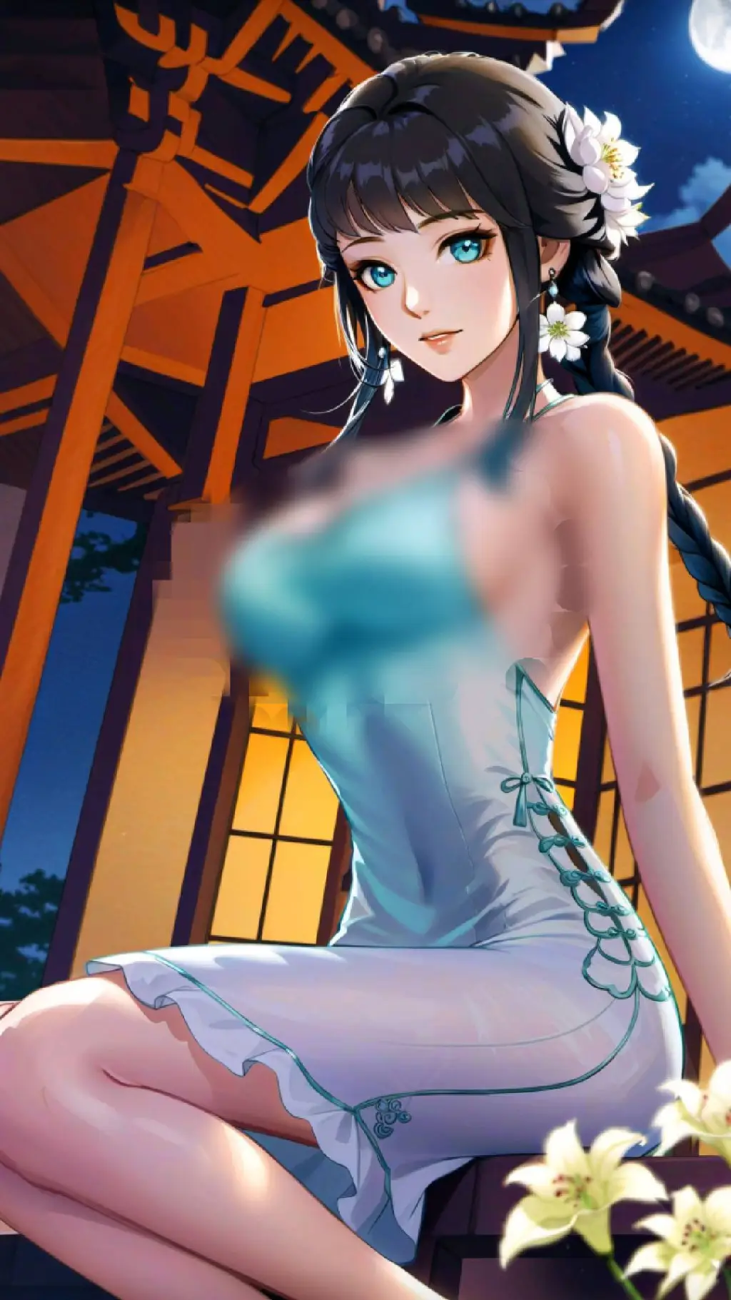 ai character: 夜月 background