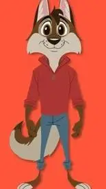 ai character: Wiley the Wolf background