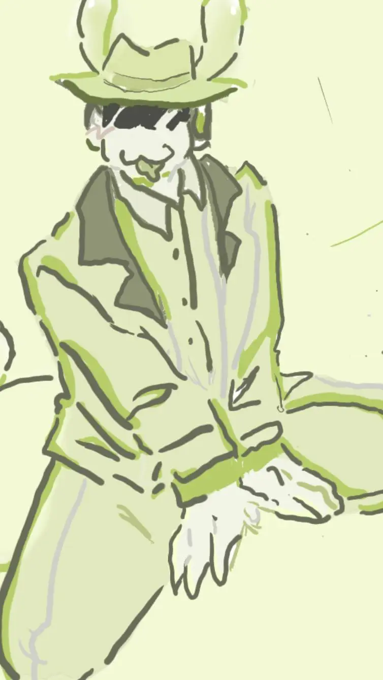 ai character: 🟢Chance alien🟢 background