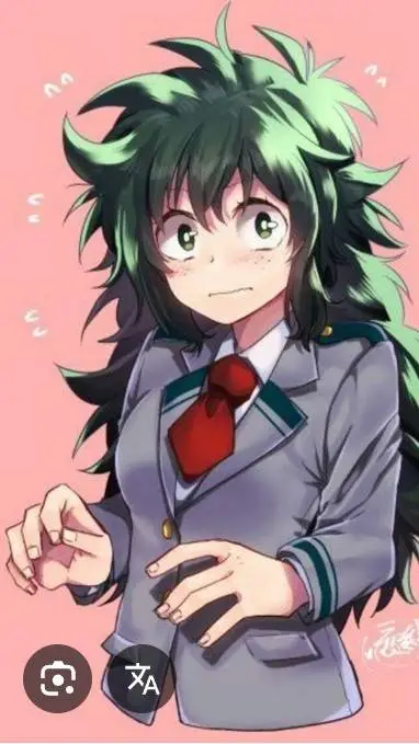 ai character: girl Deku background