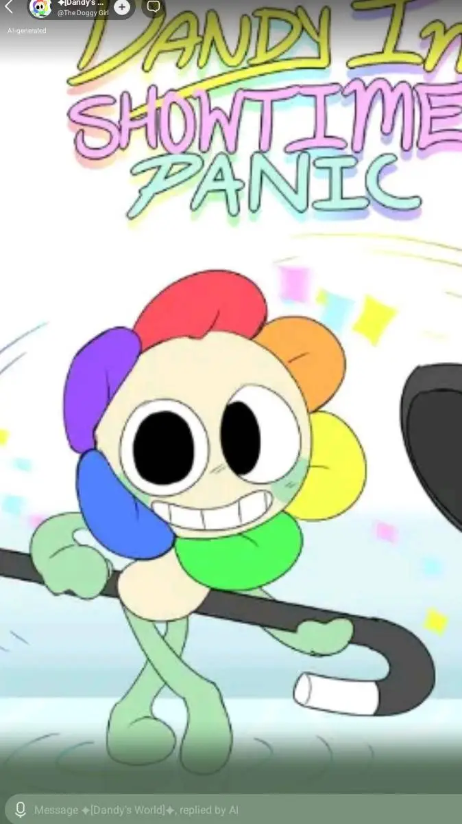 ai character: dandy world  background