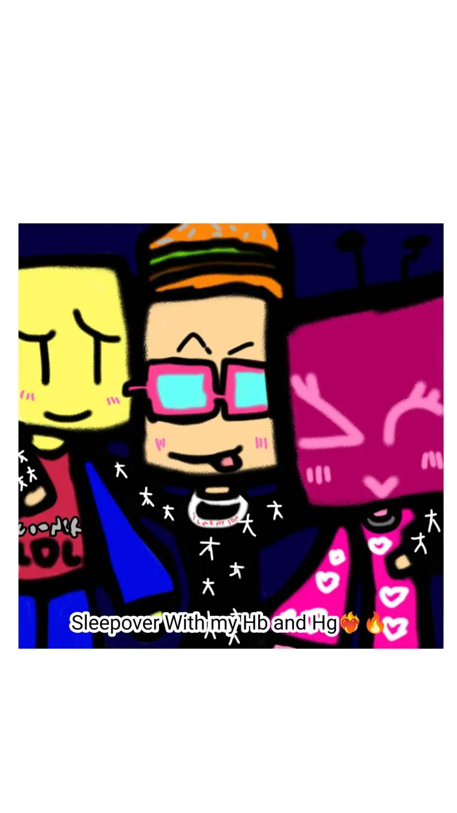 ai character: Forsaken sleepover background