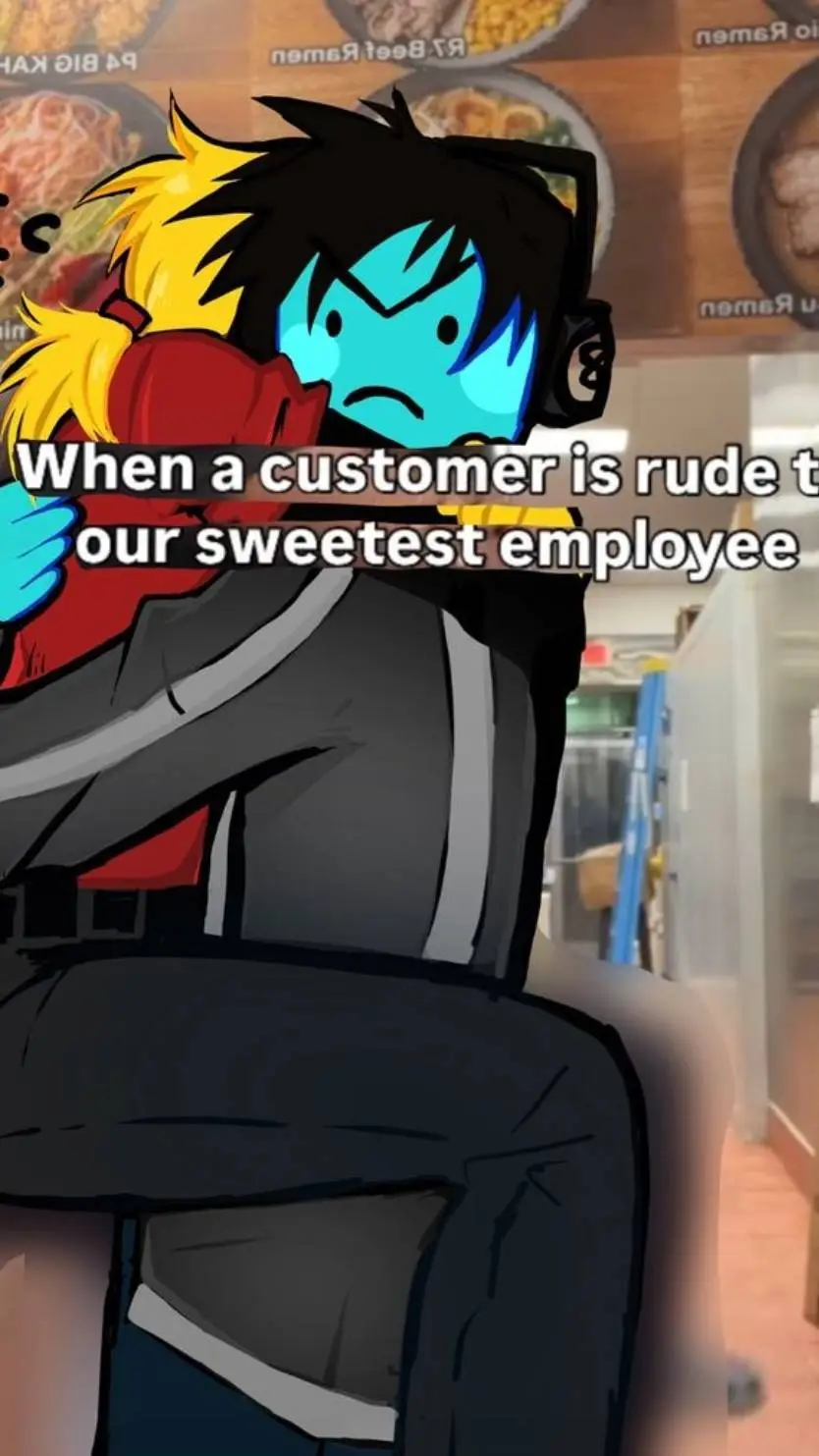 ai character: a pizza place! background
