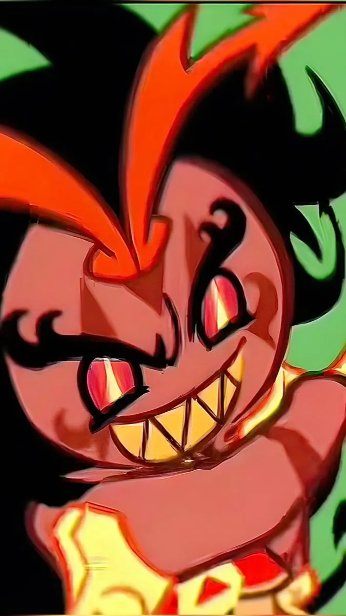 ai character: burning spice background