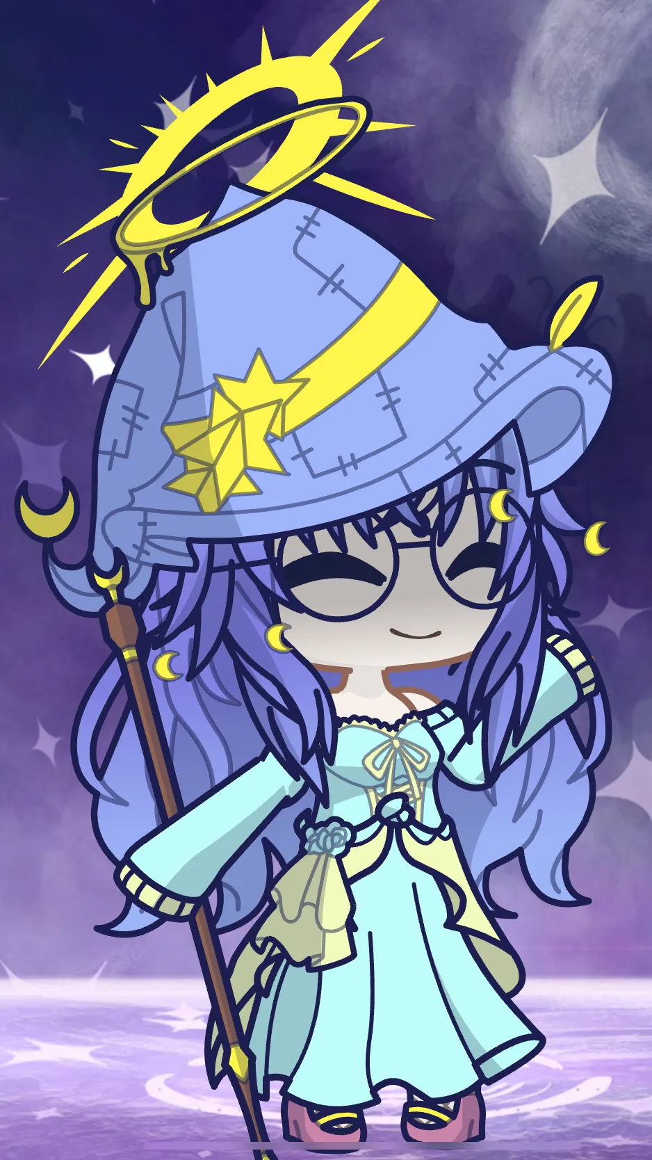 ai character: Moon background