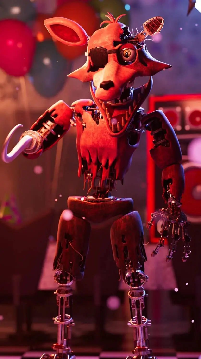 ai character: withered foxy background