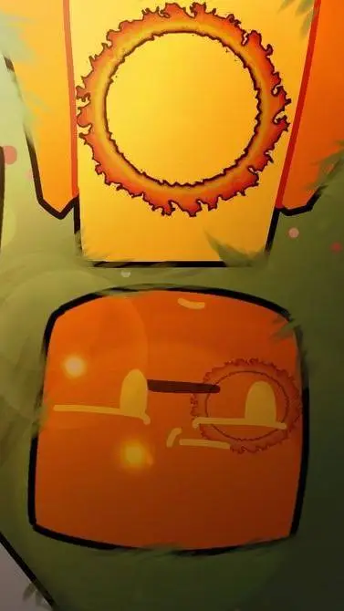 ai character: fire ring background