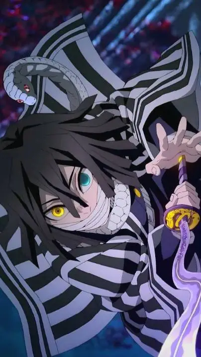 ai character: 🐍Iguro Obanai🐍 background