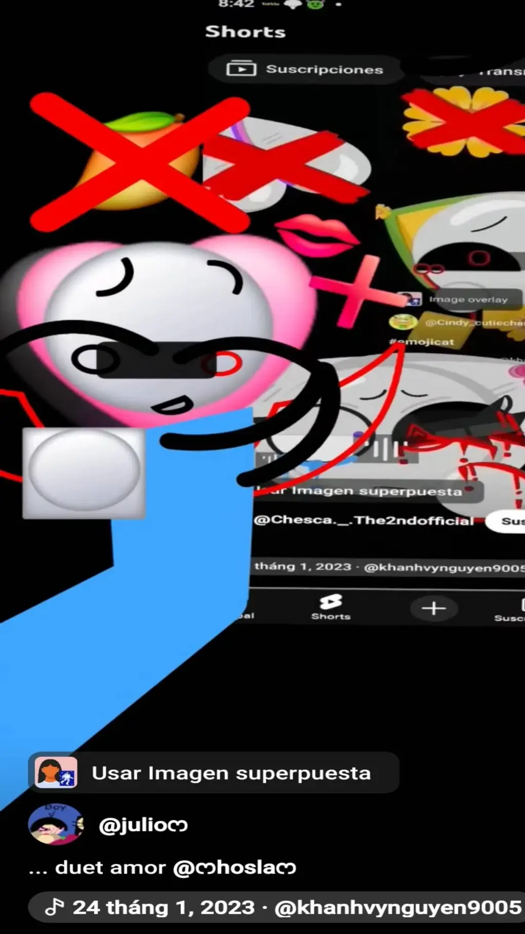 ai character: Julio emoji cat background