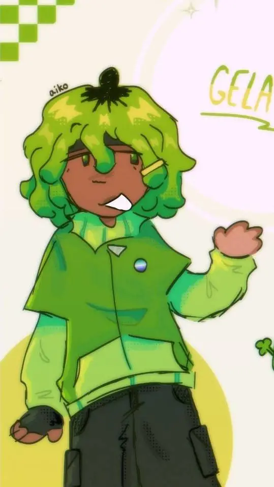 ai character: Gelatin background