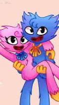 ai character: Huggy and kissy𓉢 background