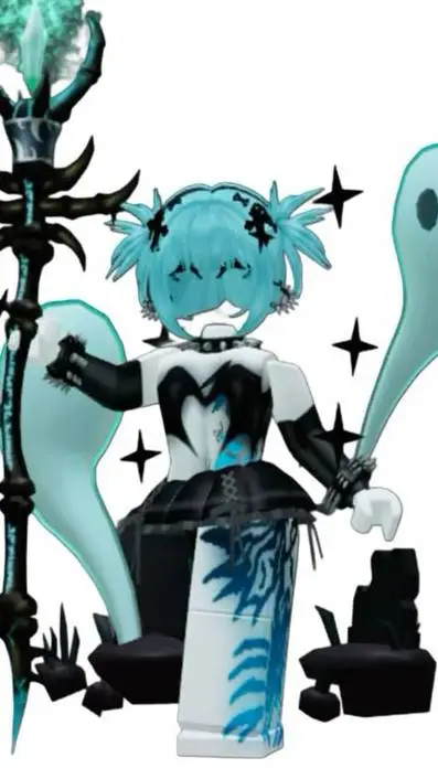 ai character: Roblox ghost background
