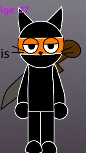ai character: Ninja the cat background