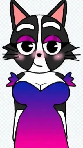 ai character: FemaleRoccothe cat background