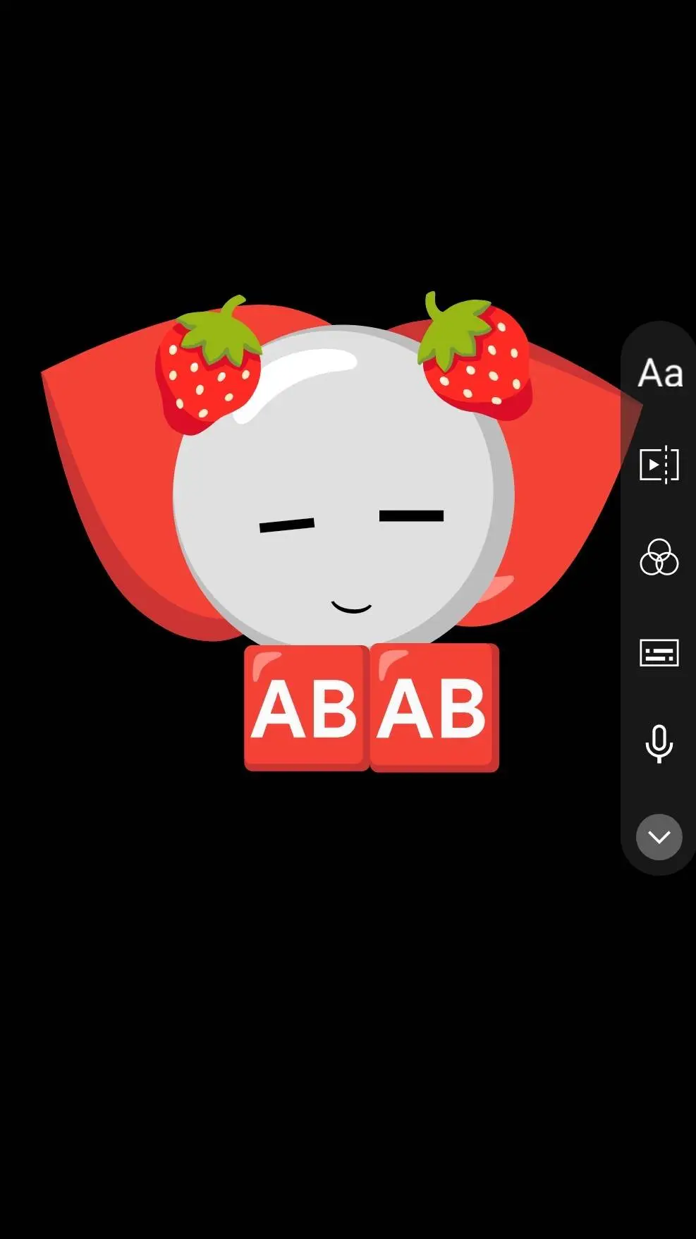 ai character: strawberrie background