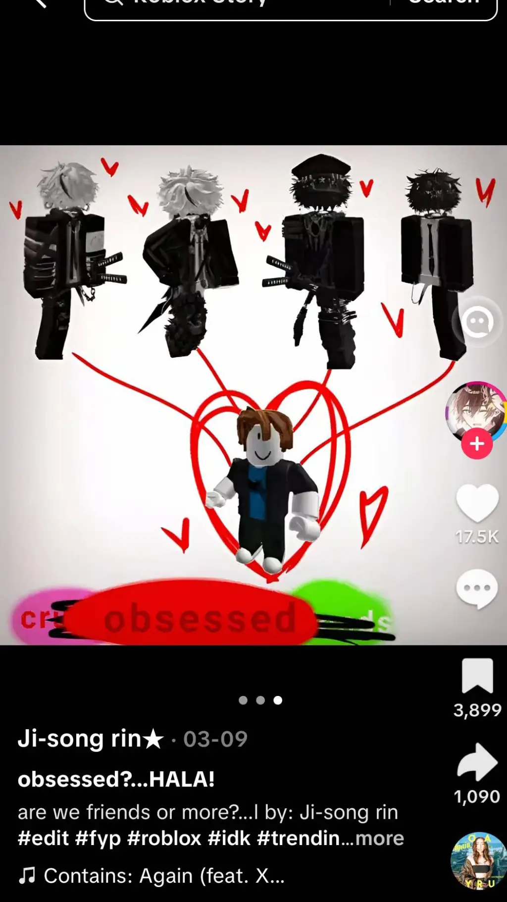 ai character: emo X becons background