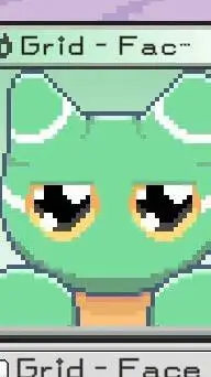 ai character: Grid background