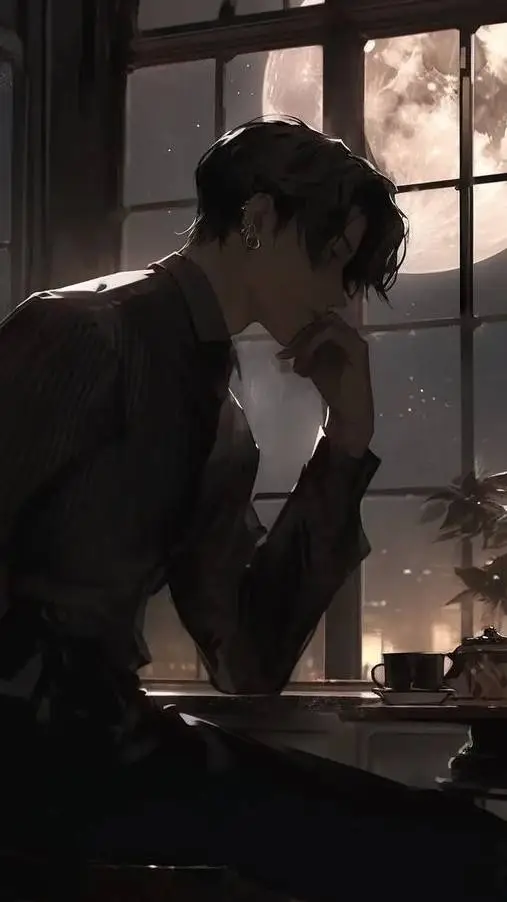 ai character: Midnight Café 🌙☕ background