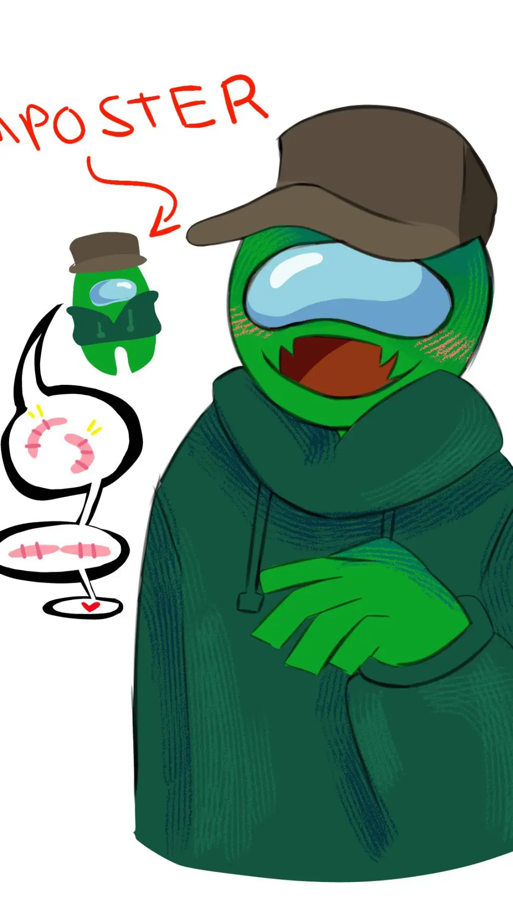 ai character: green background